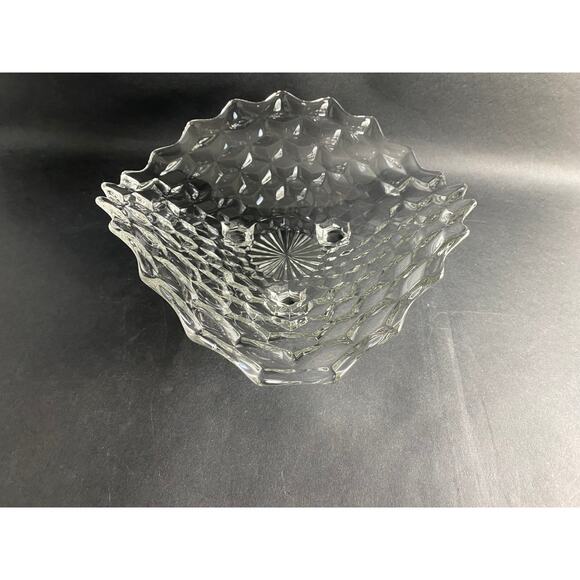 Fostoria American Clear 3-Toed Flared Serving Bowl - Vintage 1940s - Picture 2 of 6